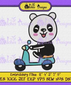 Panda Bear Funny 2 Embroidery